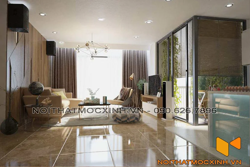 mẫu nội thất phòng khách chung cư