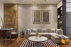 nội thất phòng khách chung cư CT2A Thạch Bàn
