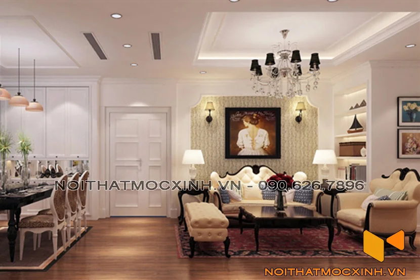 thiết kế nội thất chung cư tân cổ điển Hà Nội