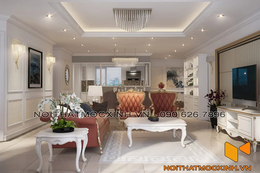 thiết kế nội thất chung cư tân cổ điển