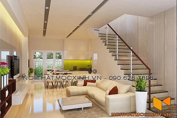 thiết kế nội thất phòng khách nhà ống đẹp