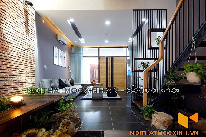 thiết kế nội thất phòng khách nhà phố đẹp bất ngờ
