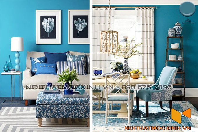 thiết kế nội thất phòng khách nhẹ nhàng cá tính