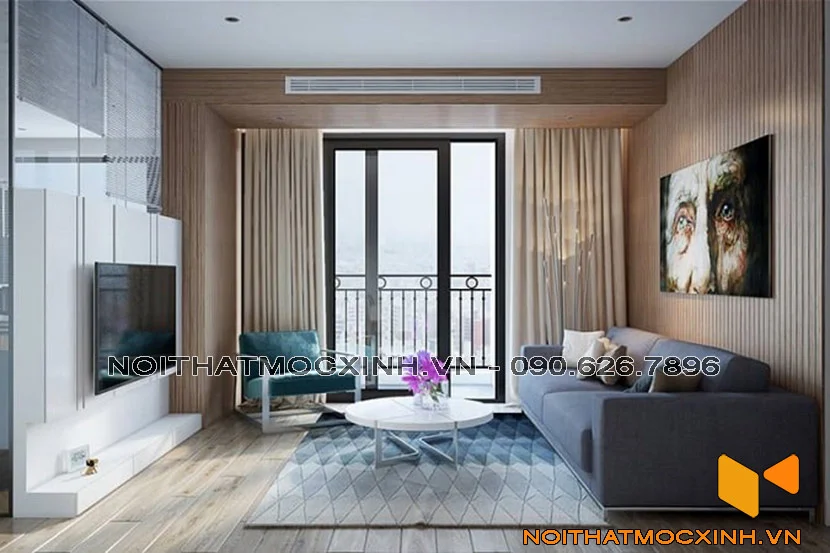 thiết kế phòng khách chung cư hiện đại