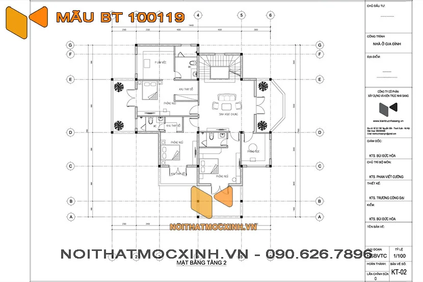 biệt thự 3 tầng mái thái 100119 03