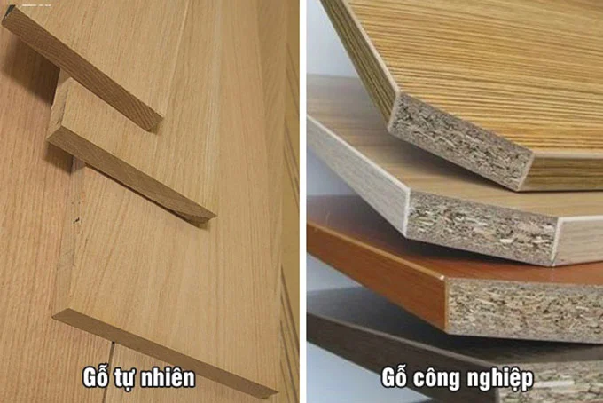 phân biệt gỗ công nghiệp với gỗ tự nhiên