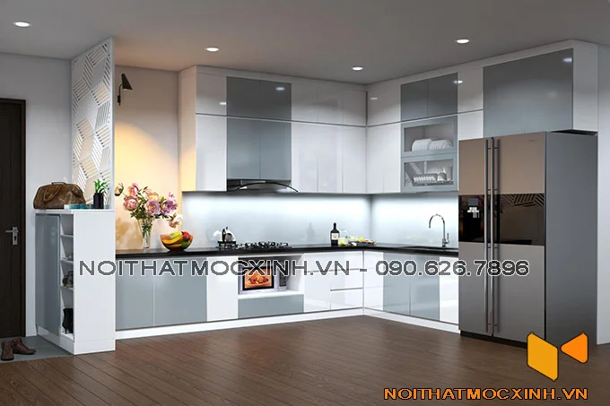 tủ bếp gỗ công nghiệp
