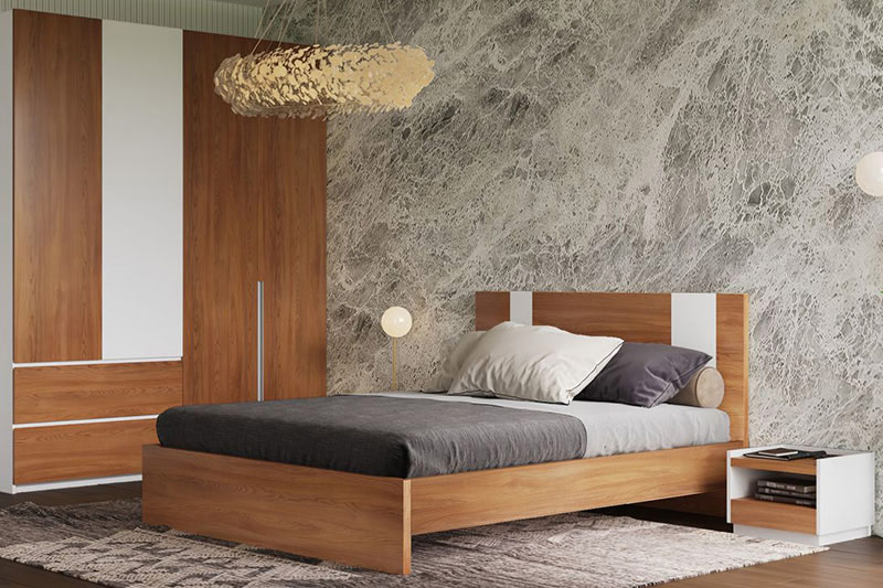 mẫu giường gỗ công nghiệp đẹp